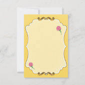 Roze Rozen Feest Tafel Nummerkaart 'Be Our Guest' Kaart (Achterkant)