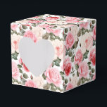 Roze Rozen Feestbehandeling Doos Bedankdoosjes<br><div class="desc">Feestelijke gunstendoos met een mooie roze rozenprint</div>