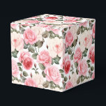 Roze Rozen Feestbehandelingsdoos Bedankdoosjes<br><div class="desc">De feestgunstendoos is afgebeeld met een prachtige roze rozen bloemenprint. 
Pas dit item aan of koop het zoals het is.
Tip: Voeg gewoon je geweldige traktaties toe en wat vrolijke linten.



Licentie-afbeelding</div>