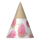 Roze rozen feesthoedjes (Links)