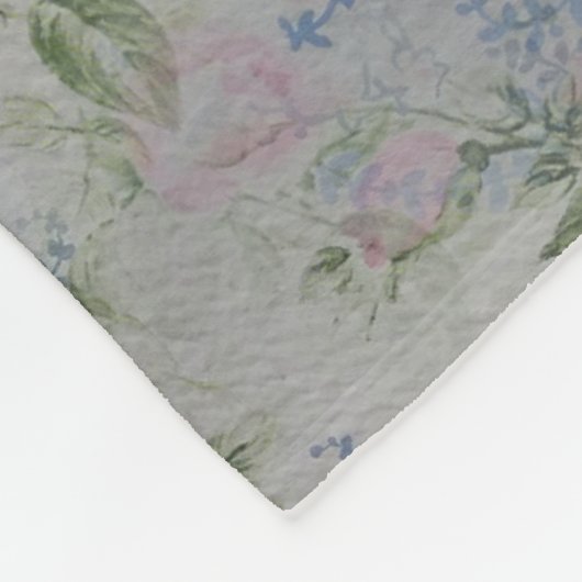 Roze Rozen Fleece Deken (Hoek)