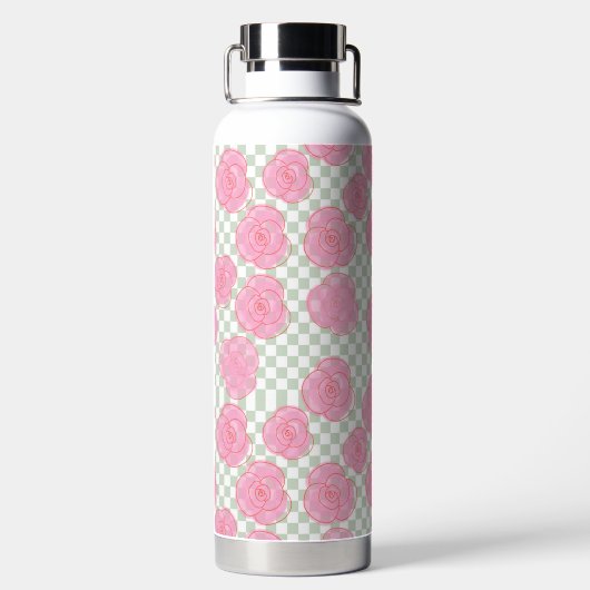 Roze rozen fles (Achterkant)