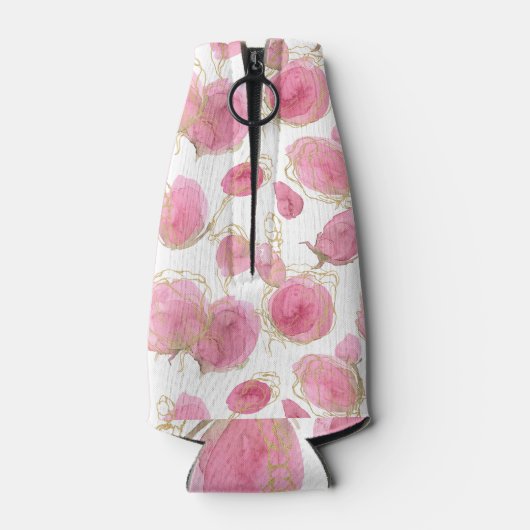 Roze rozen flesjeskoeler (Achterkant)