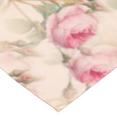 Roze rozen floraalpatroon medium tafelkleed (Gekanteld)