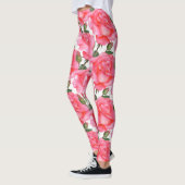 Roze rozen Floral Art Leggings (Links)