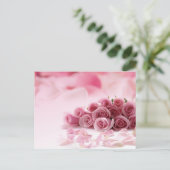 Roze rozen - Floral Briefkaart (Staand voorkant)