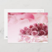 Roze rozen - Floral Briefkaart (Voorkant / Achterkant)