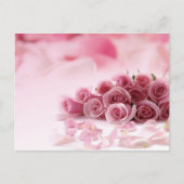 Roze rozen - Floral Briefkaart (Voorkant)