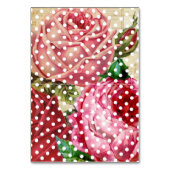 roze rozen floral bruiloft escort card kaart (Achterkant)