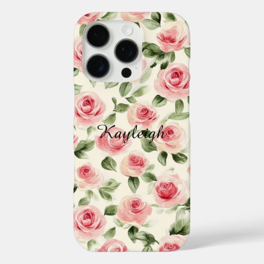 roze rozen Floral Case-Mate iPhone Case (Achterkant)