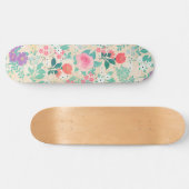 Roze rozen - Floral design Persoonlijk Skateboard (Horizontaal)