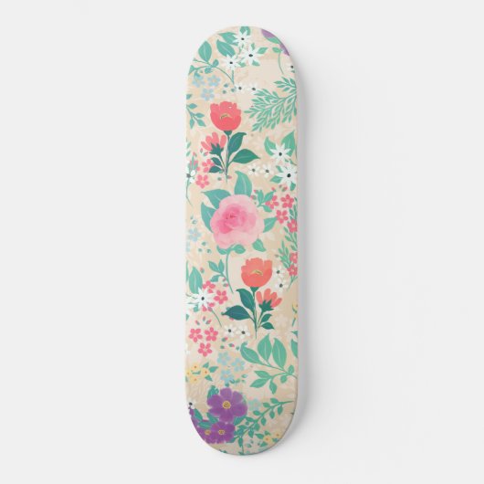 Roze rozen - Floral design Persoonlijk Skateboard (Voorkant)