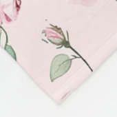 roze rozen Floral Fleece Deken (Hoek)