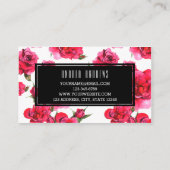 Roze rozen Floral Modern Consultant Visitekaartje (Achterkant)