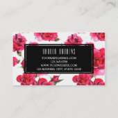 Roze rozen Floral Modern Consultant Visitekaartje (Achterkant)