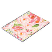 Roze rozen — Floral notebook Notitieboek (Linkerzijde)