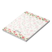  roze rozen Floral Notitieblok (Linkerzijde)