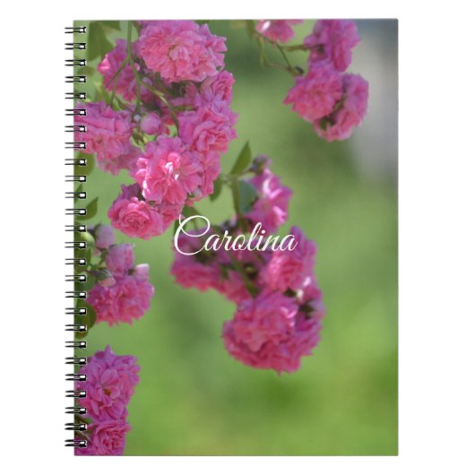 roze rozen Floral Notitieboek (Voorkant)