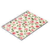roze rozen Floral Notitieboek (Linkerzijde)