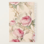Roze rozen Floral Pattern Planner (Achterkant)
