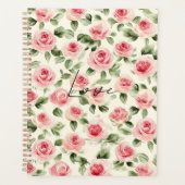 roze rozen Floral Planner (Voorkant)
