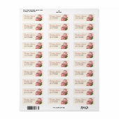 Roze  Rozen Floral Return Address Labels (Full Sheet)
