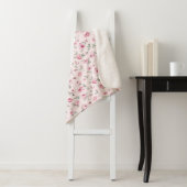 roze rozen Floral Sherpa Deken (In situ)