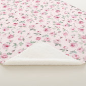  roze rozen Floral Sherpa Deken (3/4)