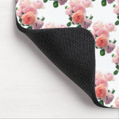 Roze rozen Floral Waterverf Art Sjabloon Modern Muismat (Hoek)