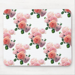 Roze rozen Floral Waterverf Art Trendy Sjabloon Muismat
