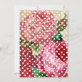  roze rozen florale vrijgezellenfeest kaart (Achterkant)