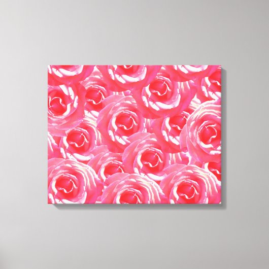 Roze Rozen Foto Acryl Wall Art Canvas Afdruk (Voorkant)