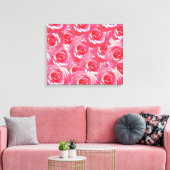 Roze Rozen Foto Acryl Wall Art Canvas Afdruk (Insitu (Woonkamer))