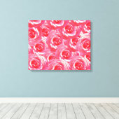 Roze Rozen Foto Acryl Wall Art Canvas Afdruk (Insitu (Houten vloer))