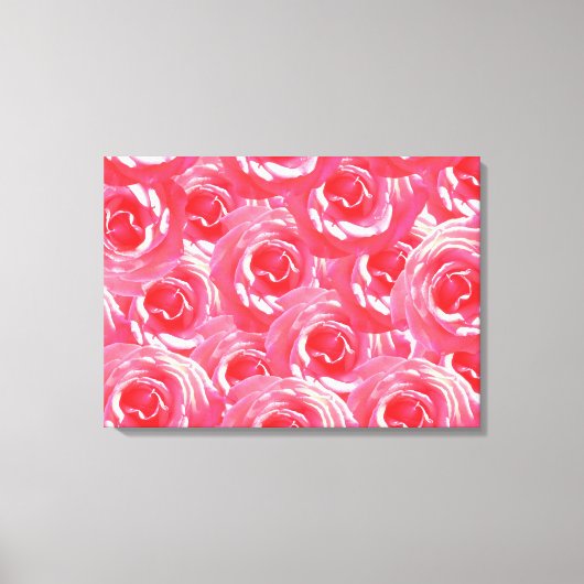 Roze Rozen Foto Acryl Wall Art Canvas Afdruk (Voorkant)