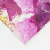 Roze rozen foto fleece deken, klein (Hoek)