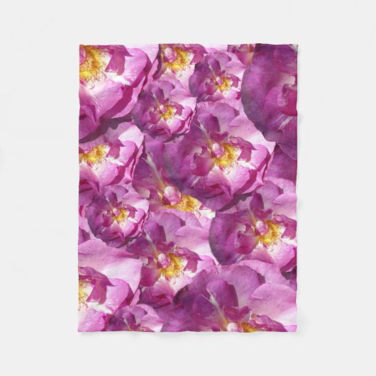Roze rozen foto fleece deken, klein deken (Voorkant)