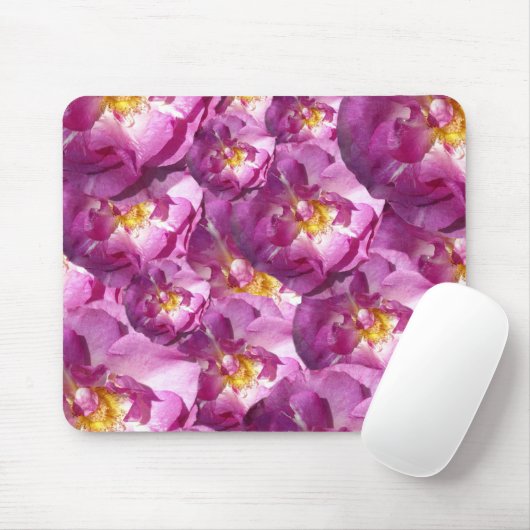 Roze Rozen Foto Mousepad Muismat (Met muis)