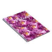 Roze Rozen Foto Notitieboek (Rechterzijde)