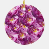 Roze Rozen Foto Ornament (Achterkant)