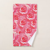 Roze Rozen Foto patroon Badkamer Handdoek Set (Handdoek)