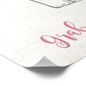 Roze Rozen Fotocabine Prop Bloemige Bruiloft Decor Poster (Hoek)