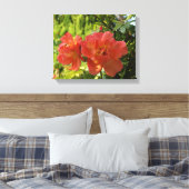Roze Rozen Fotografie Canvas Print (Insitu (Slaapkamer))