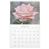 Roze Rozen Fotografische kunst Bloemenkalender Kalender (Mar 2026)
