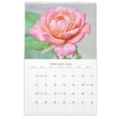 Roze Rozen Fotografische kunst Bloemenkalender Kalender (Feb 2026)