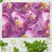 Roze rozen fototheedoek theedoek (Gevouwen)