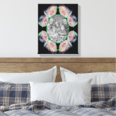 Roze Rozen Frame Maak Je Eigen Foto Canvas Afdruk (Insitu (Slaapkamer))