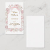 roze rozen frame visitekaartje (Voorkant / Achterkant)