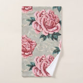  Roze Rozen - Franse landelijke inrichting Bad Handdoek (Handdoek)