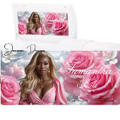 Roze Rozen Funeral Kist Inzet Paneel Roze Lucht Poster